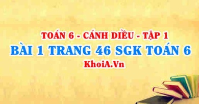 Bài 1 trang 46 SGK Toán 6 tập 1 Cánh Diều